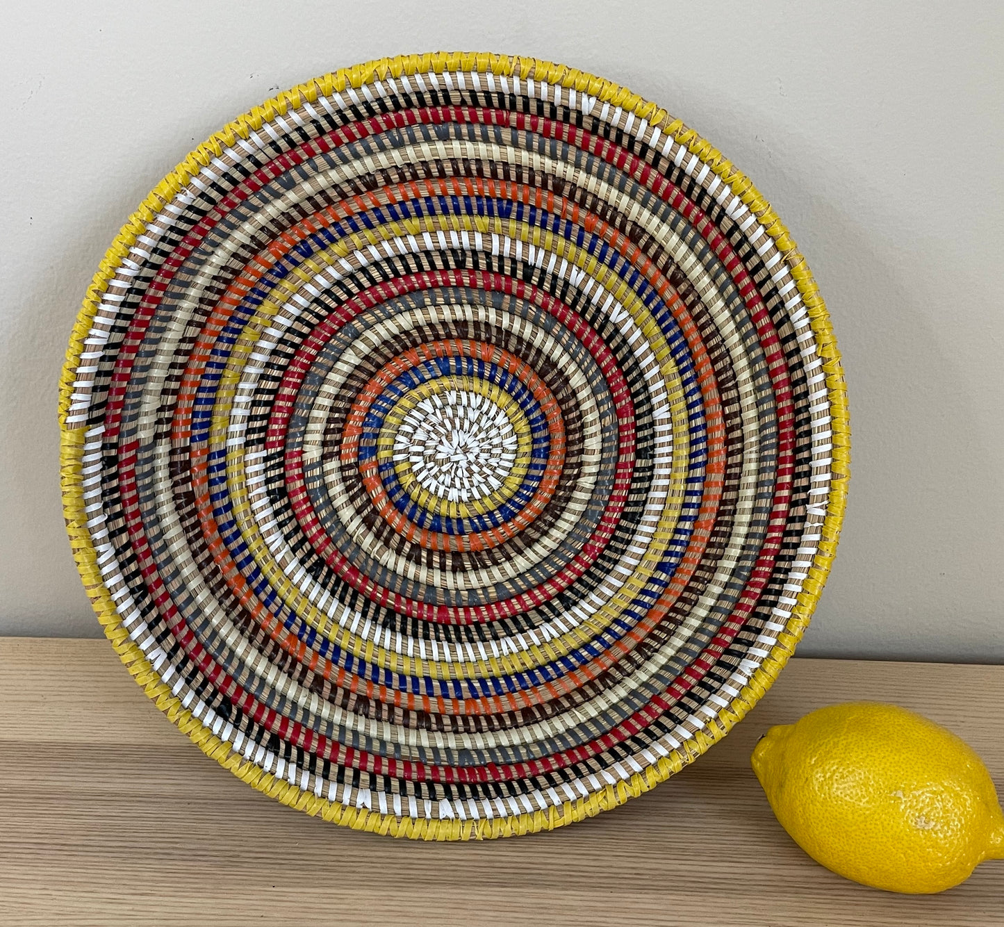 African Woven Basket, Senegal Basket, Woven Bowl, Natural Palm Fiber, Dining Centerpiece, Fruit & Bread Basket