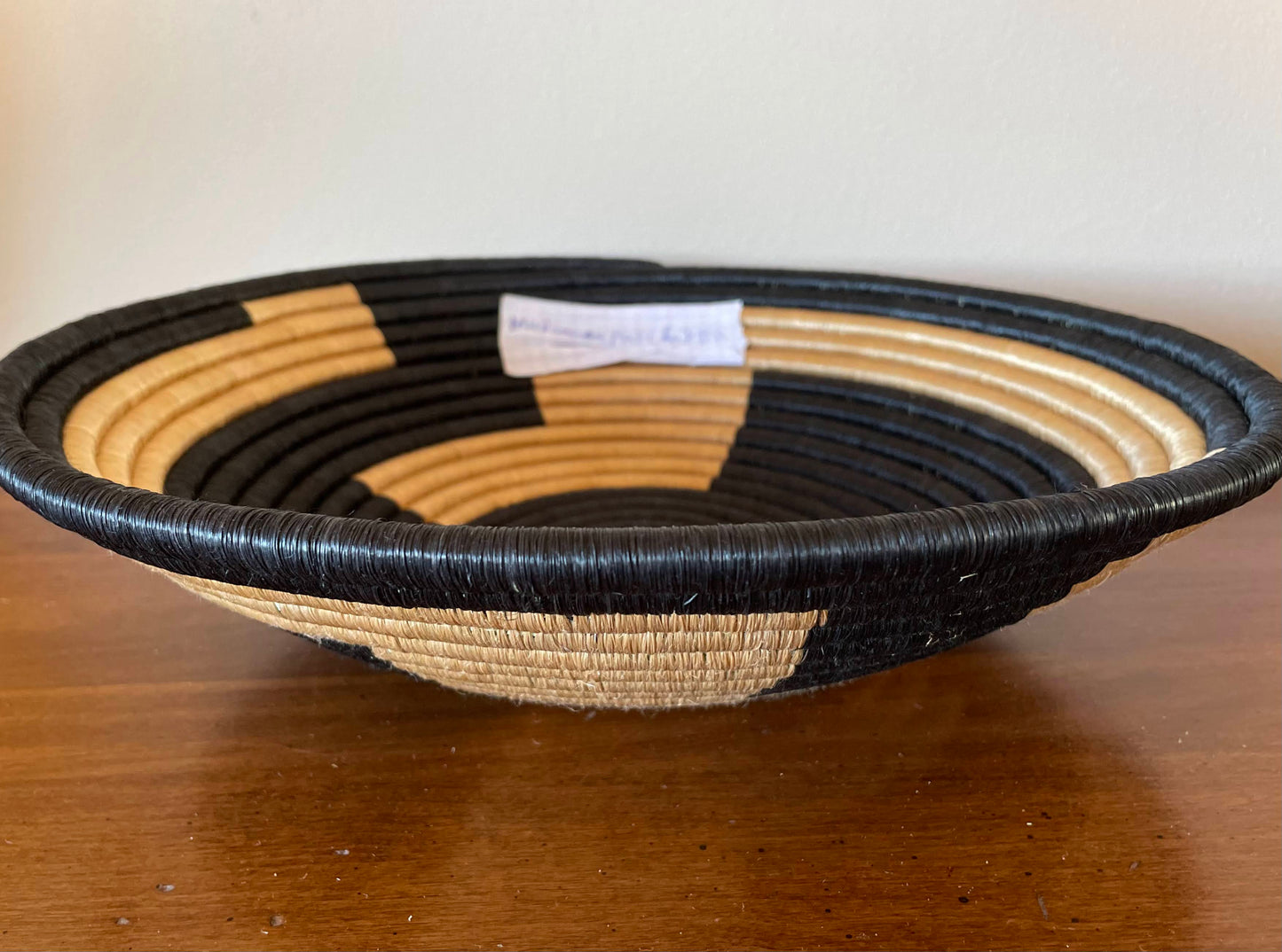 African Woven Basket, Rwanda Basket, Woven Bowl, Natural Sisal Fiber, Dining Centerpiece, Fruit & Bread Basket