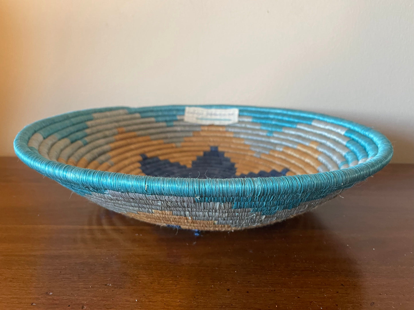 African Woven Basket, Rwanda Basket, Woven Bowl, Natural Sisal Fiber, Dining Centerpiece, Fruit & Bread Basket