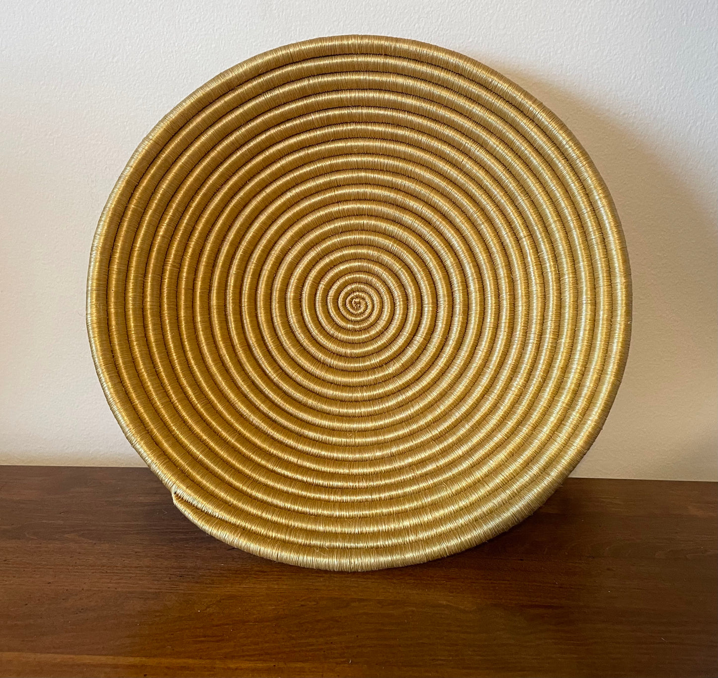 African Woven Basket, Rwanda Basket, Woven Bowl, Natural Sisal Fiber, Dining Centerpiece, Fruit & Bread Basket