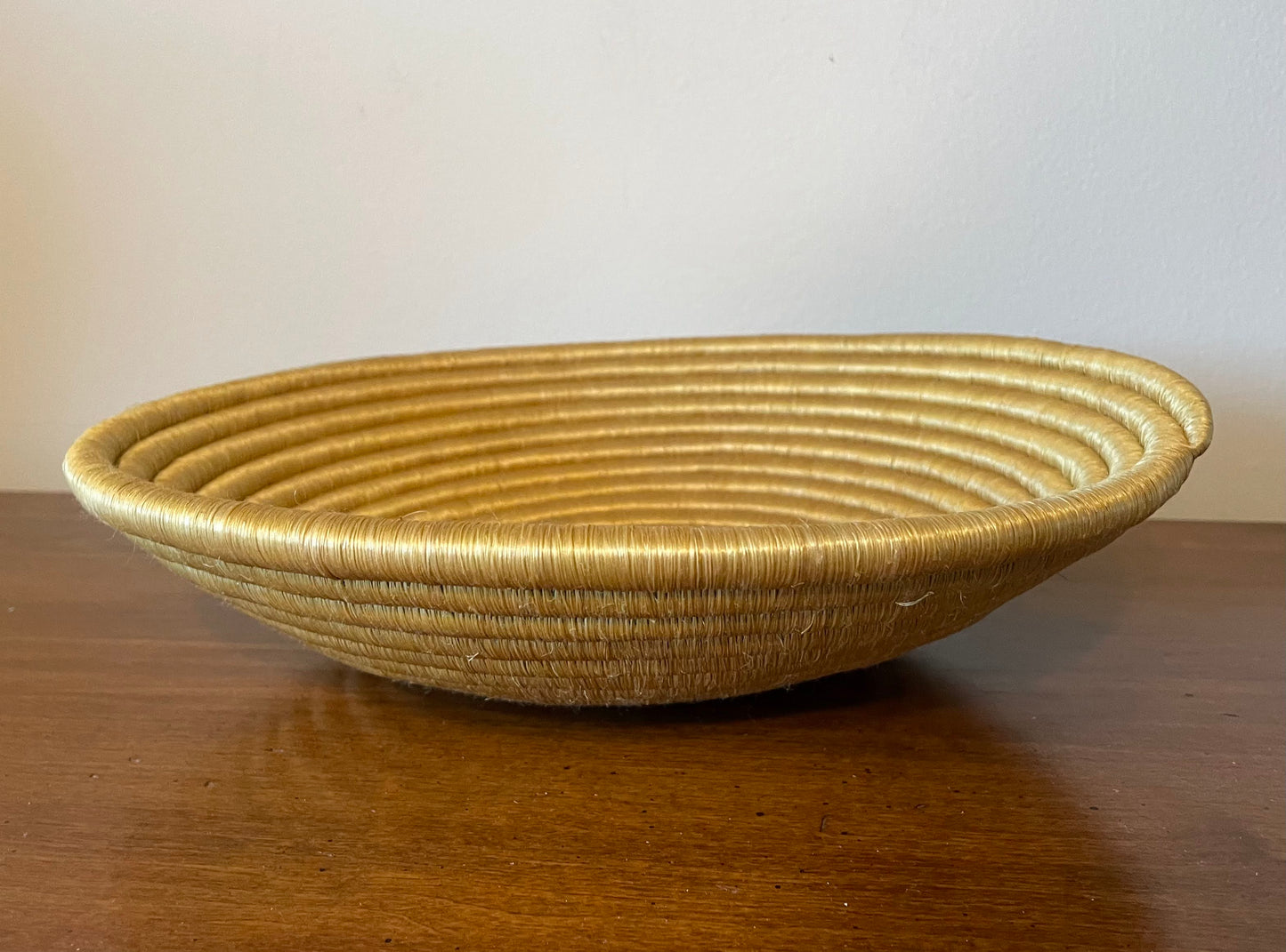 African Woven Basket, Rwanda Basket, Woven Bowl, Natural Sisal Fiber, Dining Centerpiece, Fruit & Bread Basket