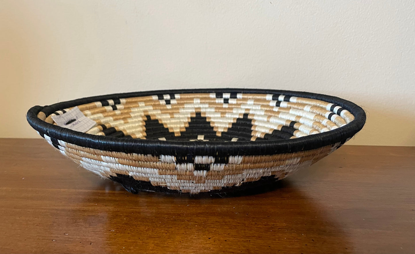 African Woven Basket, Rwanda Basket, Woven Bowl, Natural Sisal Fiber, Dining Centerpiece, Fruit & Bread Basket