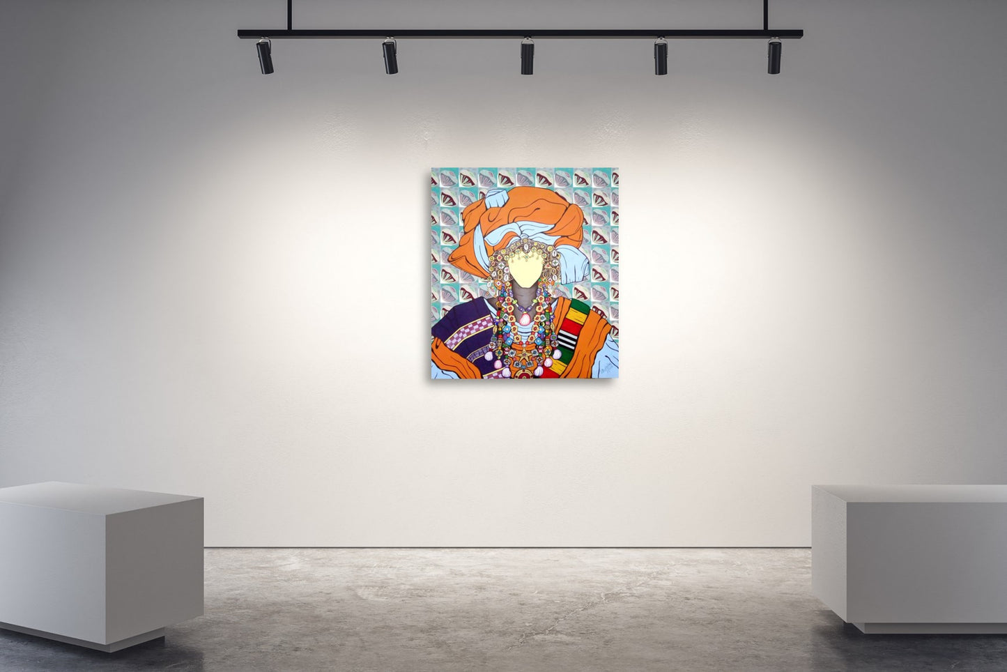 "Goumbelene", Original Acrylic Painting by Senegal Painter Ibrahima Gningue, African Art