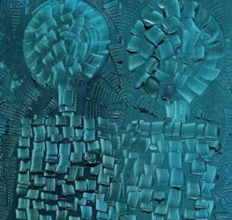 "Couple" Original Painting by Senegal Painter Aminata Sall, Contemporary Emerging African Art, Woman Artist