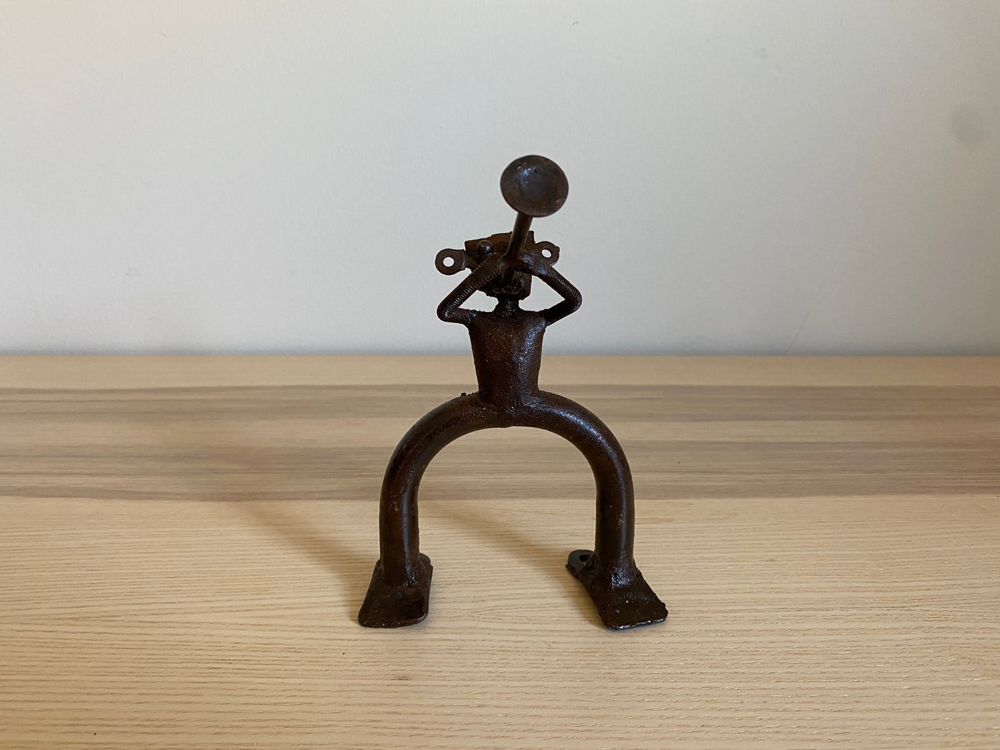 African Musician Sculptures, Senegal Metal Statue, Made with Recycled Materials