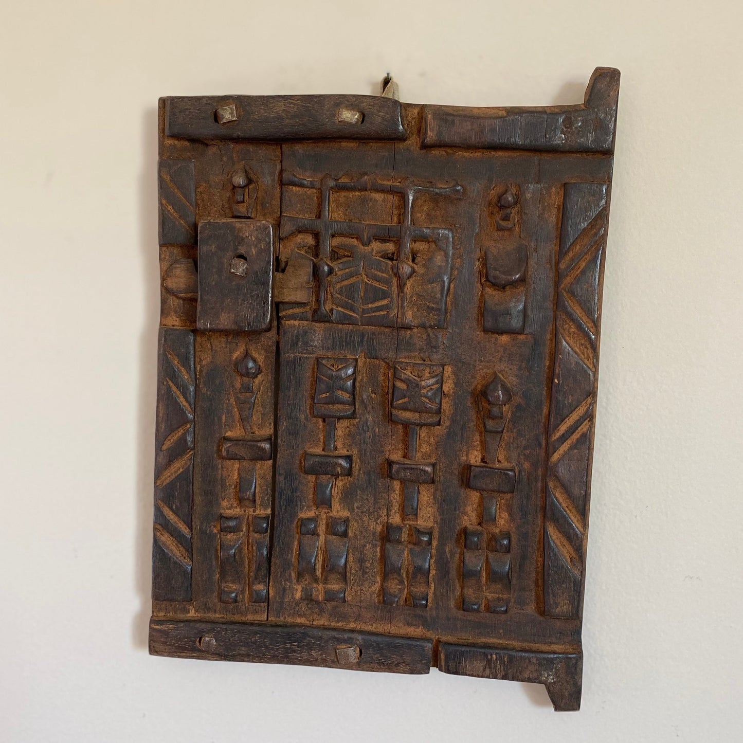 Handcrafted Wood Dogon Door (Miniature), Mali Wall Hanging, African Home Decor