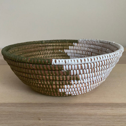 African Woven Basket, Senegal Basket, Woven Bowl, Natural Palm Fiber, Dining Centerpiece, Fruit & Bread Basket