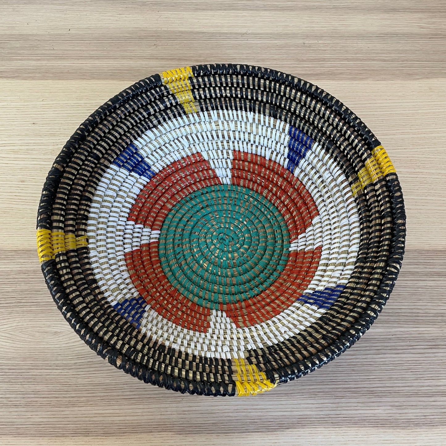 African Woven Basket, Senegal Basket, Woven Bowl, Natural Palm Fiber, Dining Centerpiece, Fruit & Bread Basket