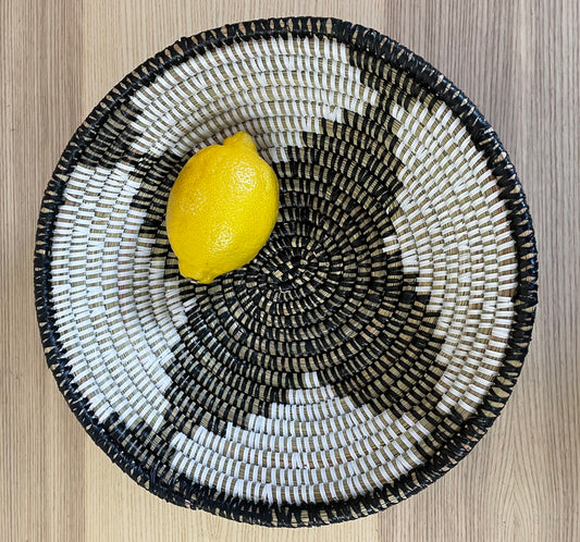 African Woven Basket, Senegal Basket, Woven Bowl, Natural Palm Fiber, Dining Centerpiece, Fruit & Bread Basket