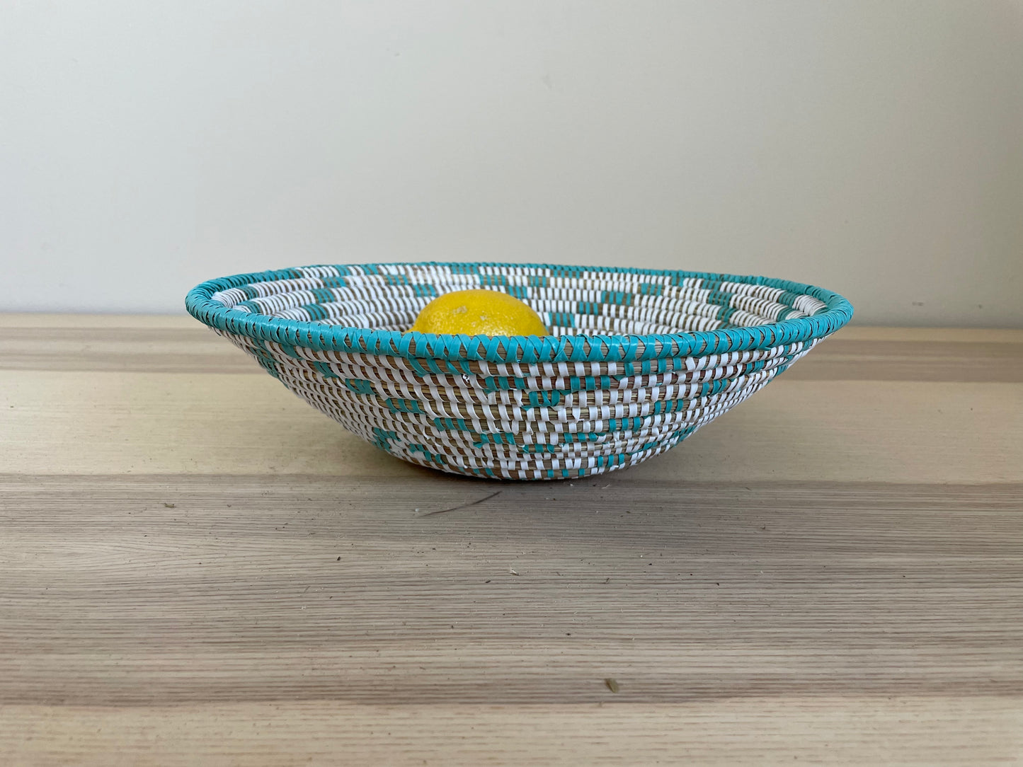 African Woven Basket, Senegal Basket, Woven Bowl, Natural Palm Fiber, Dining Centerpiece, Fruit & Bread Basket