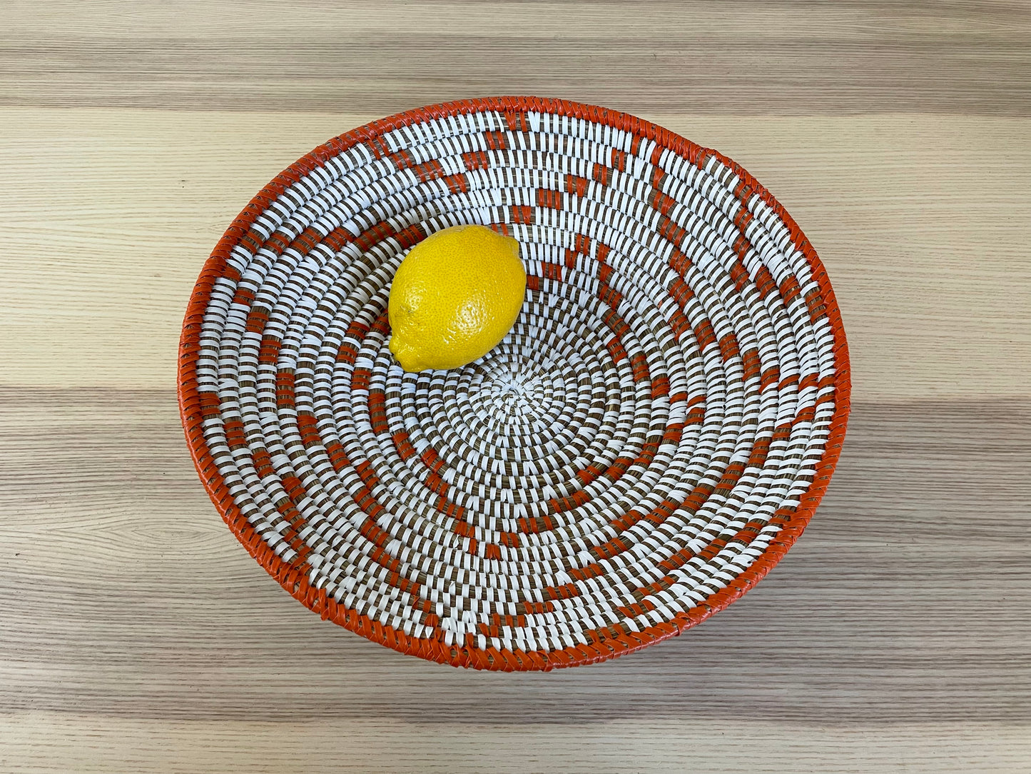 African Woven Basket, Senegal Basket, Woven Bowl, Natural Palm Fiber, Dining Centerpiece, Fruit & Bread Basket