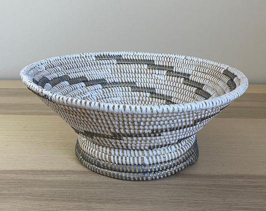 African Woven Basket, Senegal Basket, Woven Bowl, Natural Palm Fiber, Dining Centerpiece, Fruit & Bread Basket