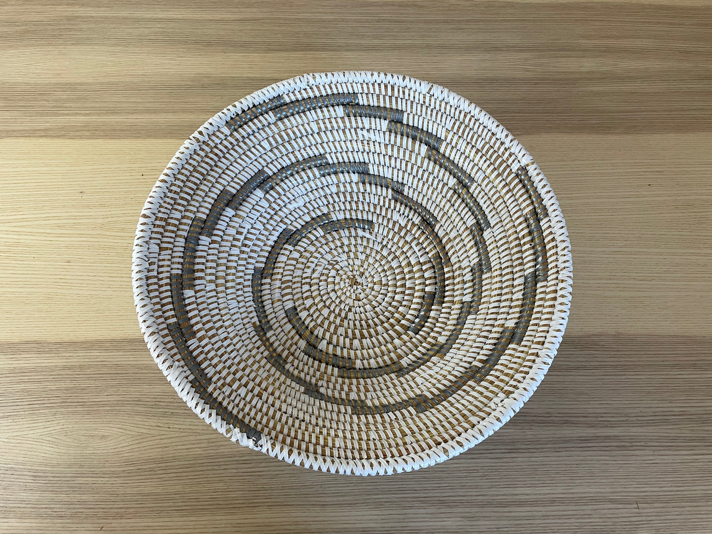 African Woven Basket, Senegal Basket, Woven Bowl, Natural Palm Fiber, Dining Centerpiece, Fruit & Bread Basket