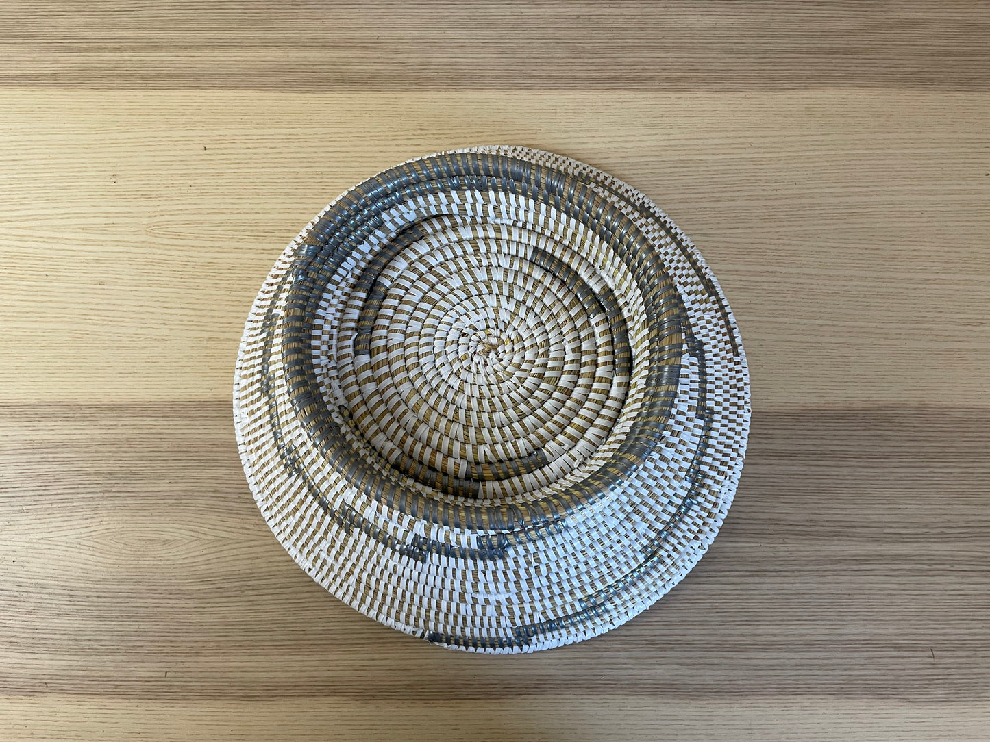 African Woven Basket, Senegal Basket, Woven Bowl, Natural Palm Fiber, Dining Centerpiece, Fruit & Bread Basket