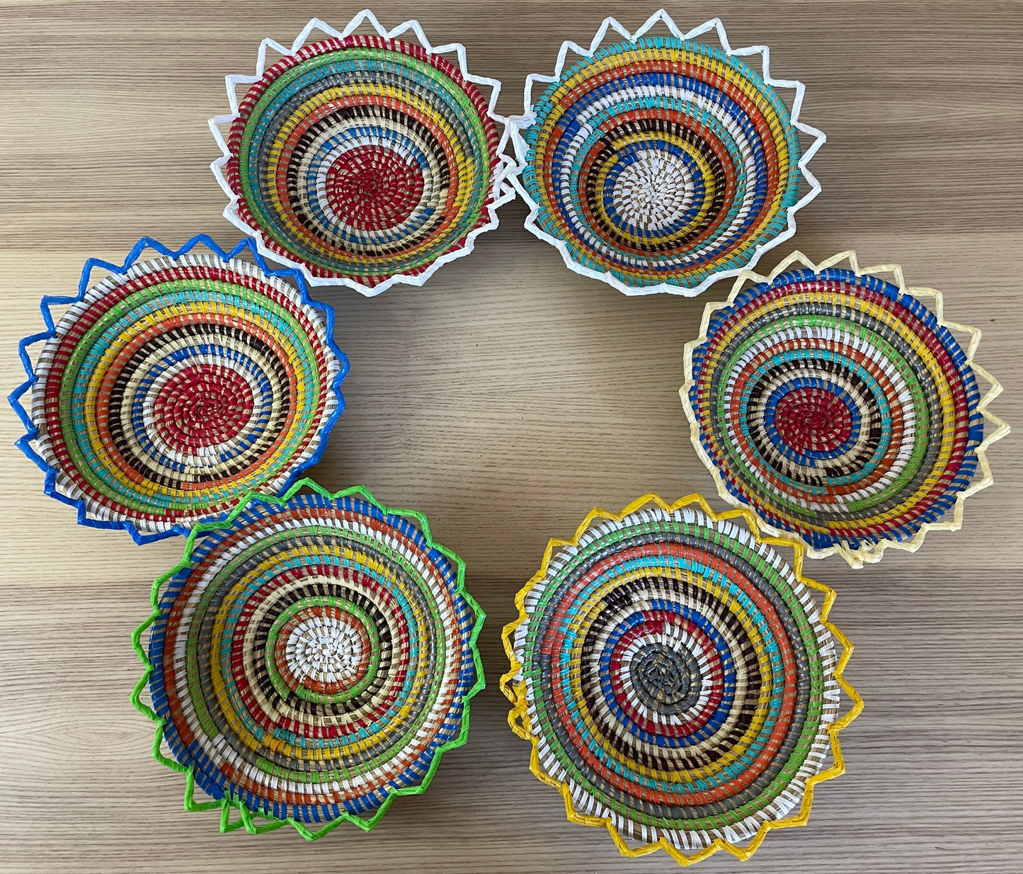 African Woven Basket, Senegal Basket, Woven Bowl, Natural Palm Fiber, Dining Centerpiece, Fruit & Bread Basket