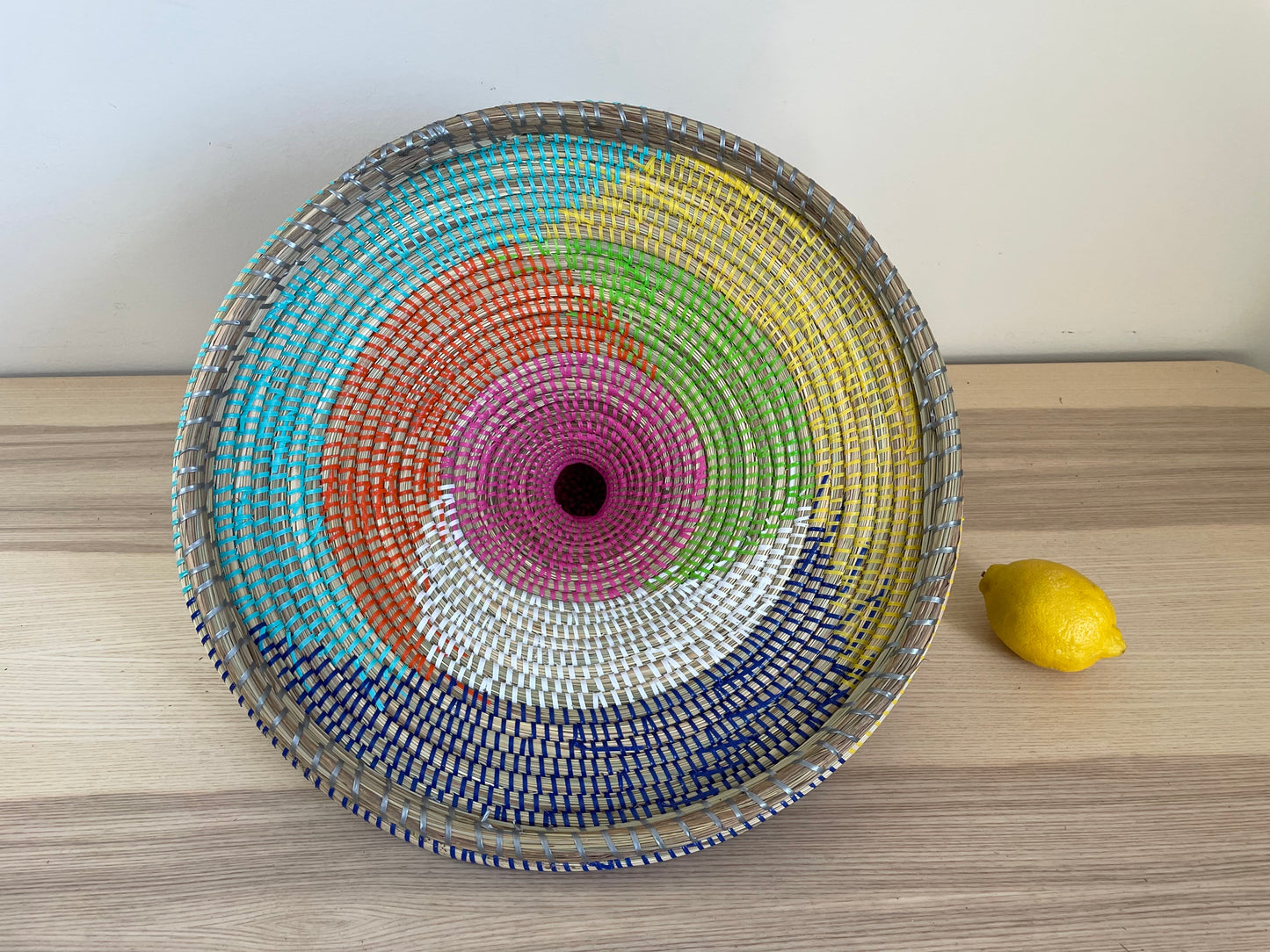 African Extra-Large Woven Basket, Senegal Laundry Basket/Hamper, storage basket, 30" Tall/18" Diameter