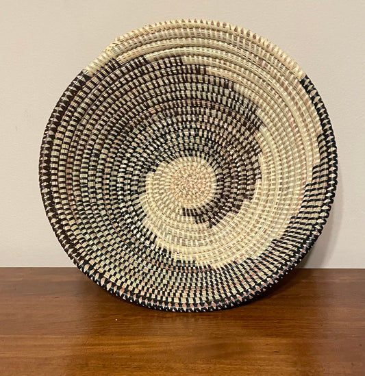 African Woven Basket, Senegal Basket, Woven Bowl, Natural Palm Fiber, Dining Centerpiece, Fruit & Bread Basket