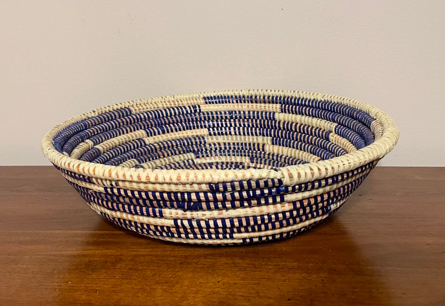 African Woven Basket, Senegal Basket, Woven Bowl, Natural Palm Fiber, Dining Centerpiece, Fruit & Bread Basket