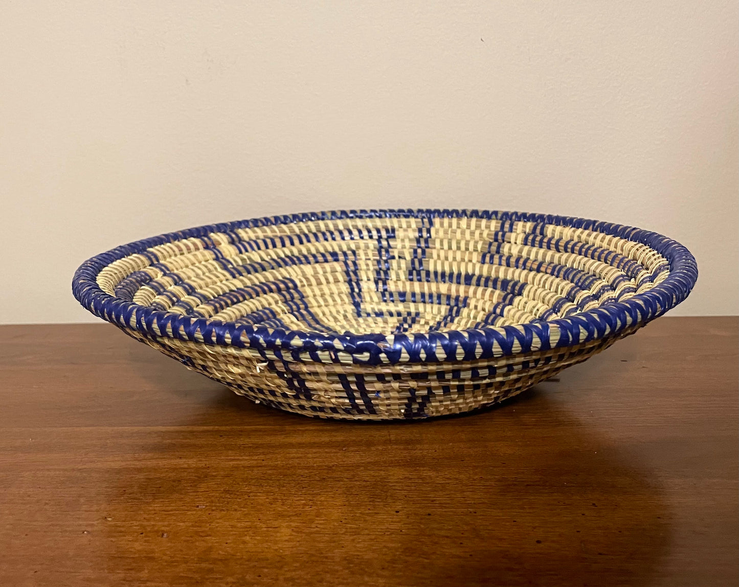 African Woven Basket, Senegal Basket, Woven Bowl, Natural Palm Fiber, Dining Centerpiece, Fruit & Bread Basket