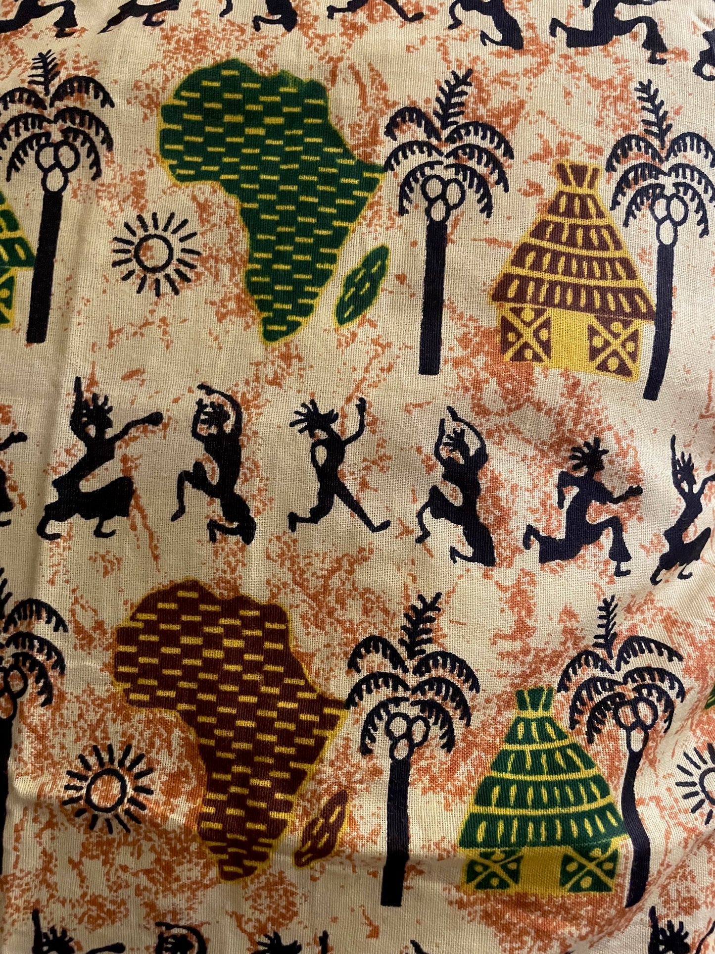 African Decorative Pillow Cover with Real Wax Block Print Fabric, Imported Authentic Handmade in Senegal, Sofa Pillow Cover