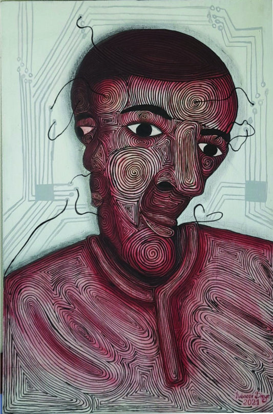 "The Imposter" by Babacar Dieye, Original Painting, African Art