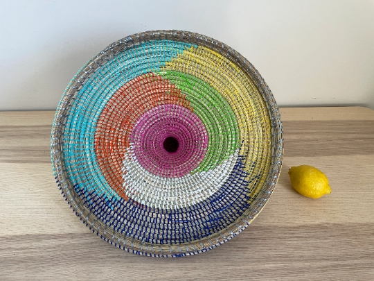 African Jumbo Woven Basket, Senegal Laundry Basket/Hamper, storage basket, 36" Tall/21" Diameter