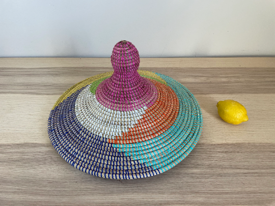 African Jumbo Woven Basket, Senegal Laundry Basket/Hamper, storage basket, 36" Tall/21" Diameter