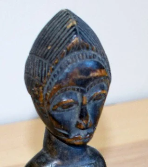 Hand-Carved African Wood Sculpture, Senegal Wolof Woman Sculpture, African Decoration