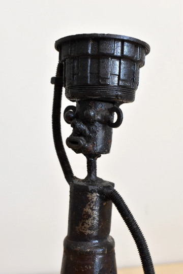 African Sculpure, Senegal Metal Sculpture, Woman Carrying Water, Made with Recycled Materials, can be used as a candle holder